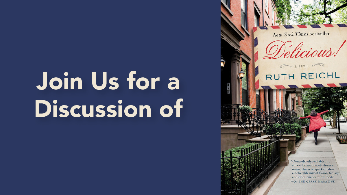 Join us for a discussion book cover image of Delicious
