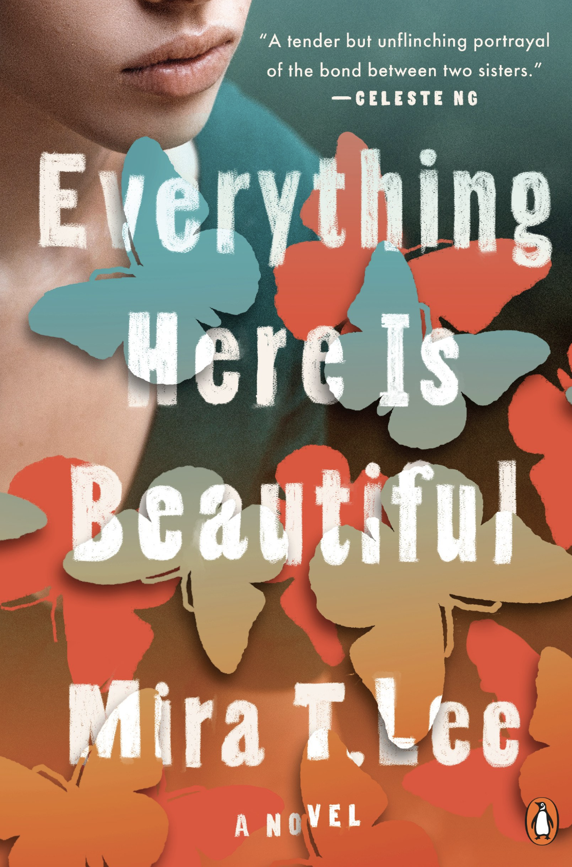 Book cover with image of a woman's nose, mouth and chin