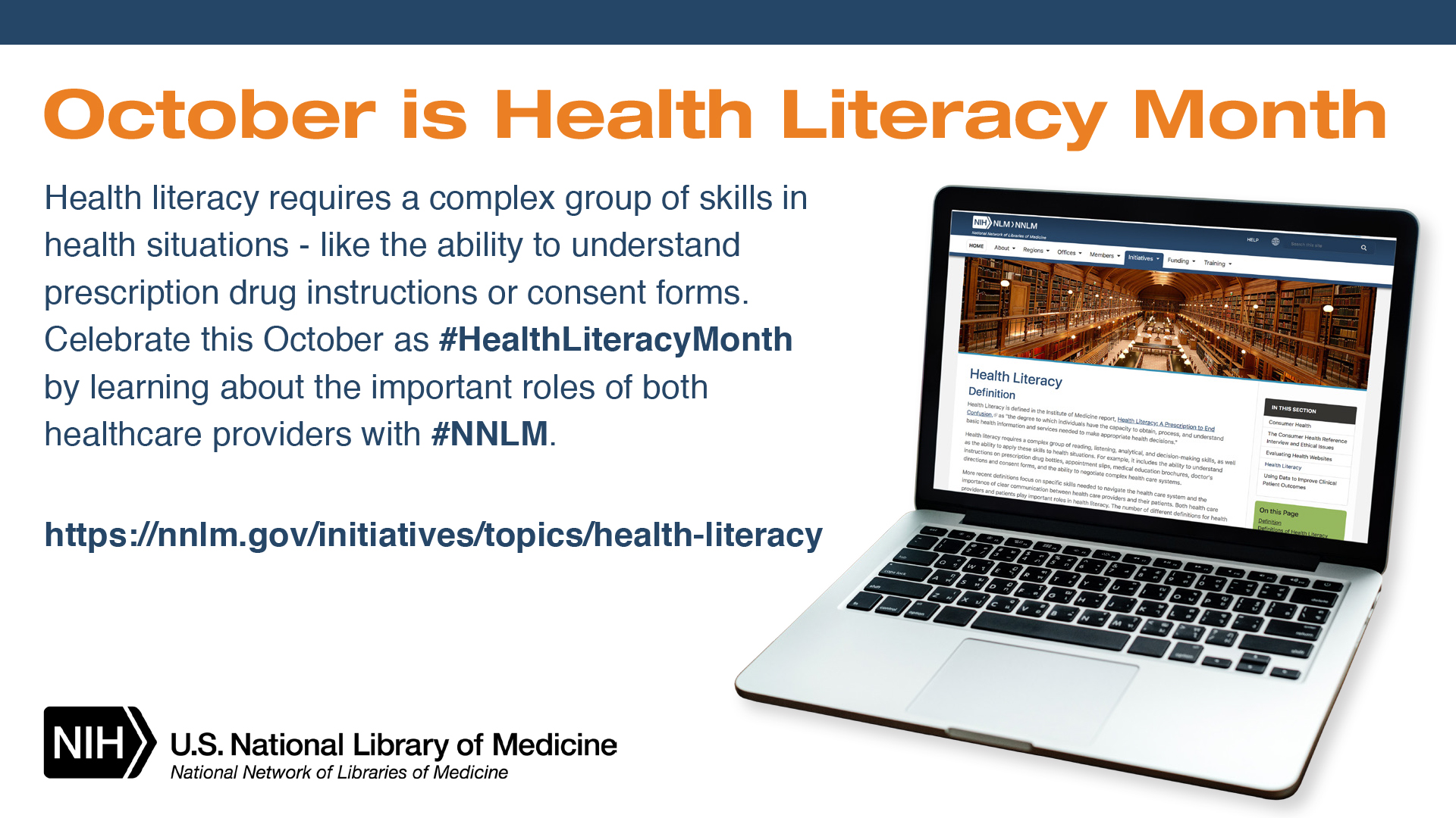 Health Literacy NNLM Electronic Bulletin Slide