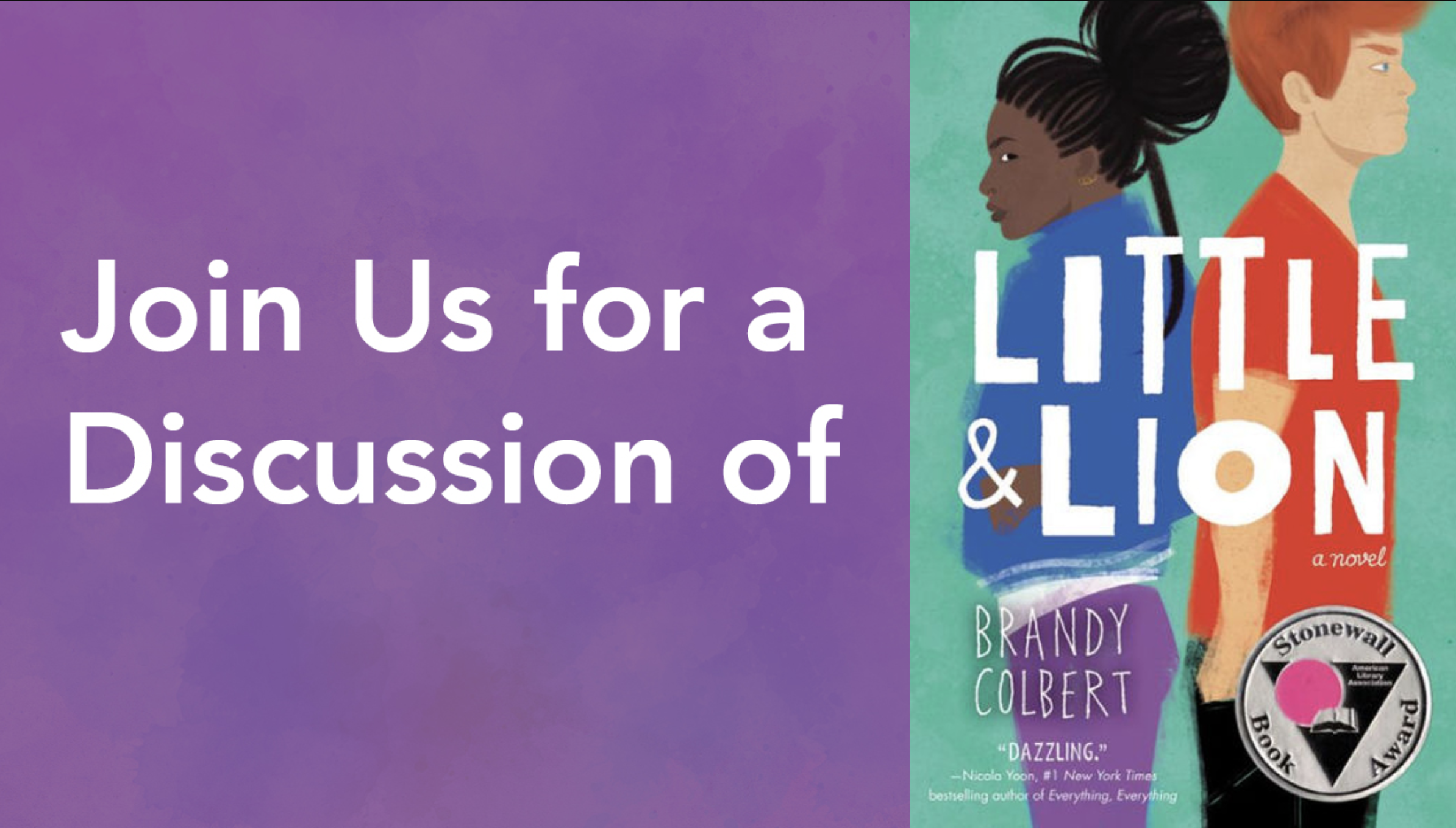Join Us for a Discussion of Little and Lion
