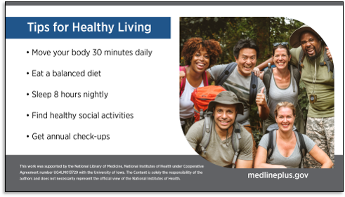 Tips for Healthy Living (photo)