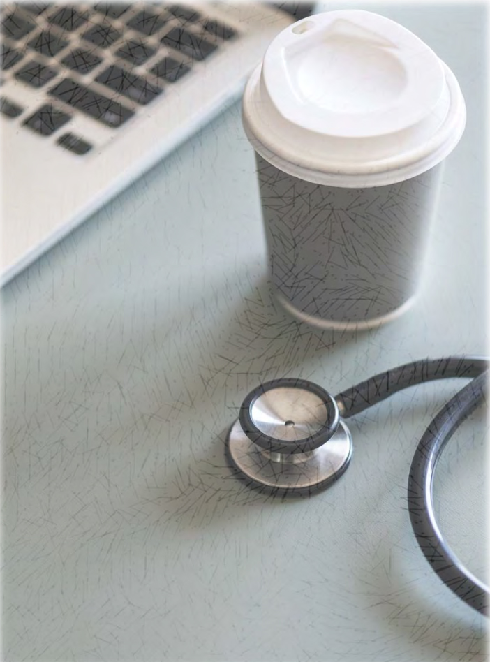coffee cup and stethoscope
