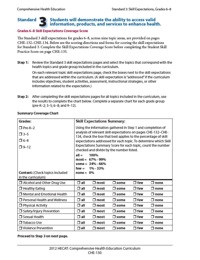 Page from HECAT tool